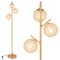Golden 3-Globe Tree Floor Lamp with Foot Switch and Sturdy Metal Stand